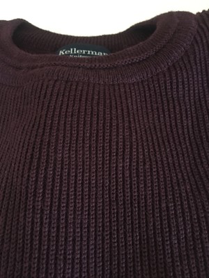 KELLERMAN KNITWEAR JUMPER Size L Maroon 