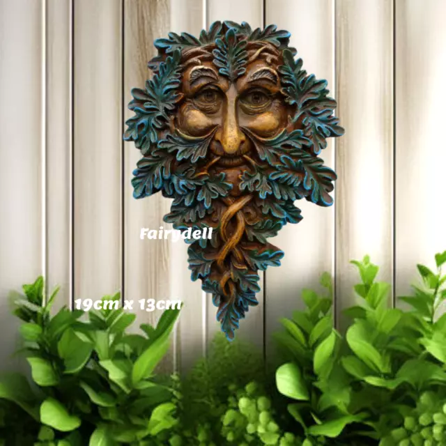 Green Man Garden Wall Plaque Man Of The Wood Forest Face Ent Wood Sprite