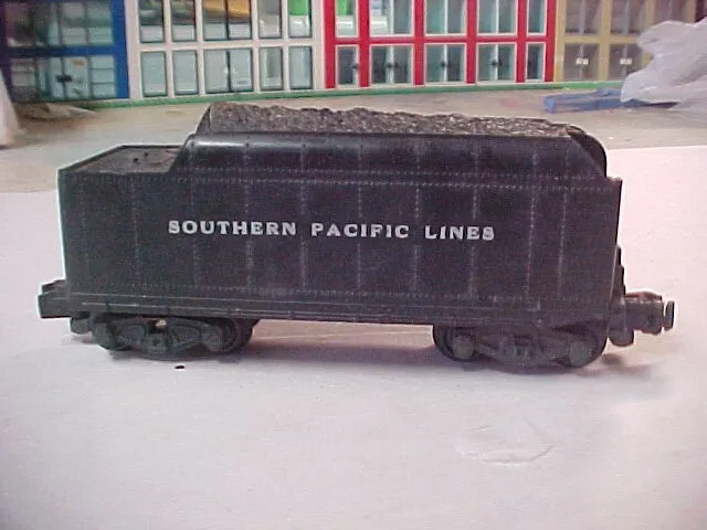 Marx Southern Pacific Lines Black Coal Tender with American Flyer Trucks