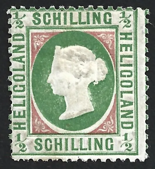 Heligoland QV 1869-73 1/2sch yellow green & rose Die II MH. SG 6a £160