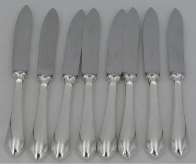 Ercuis modèle Citeaux, 12 couteaux à entremets/dessert/fromage, métal argenté.
