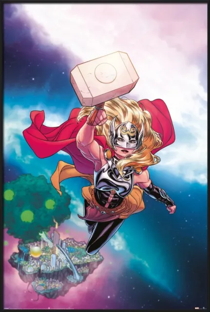 Thor - Framed Marvel Comic Poster (The Mighty Female Thor) (Size: 24" x 36")
