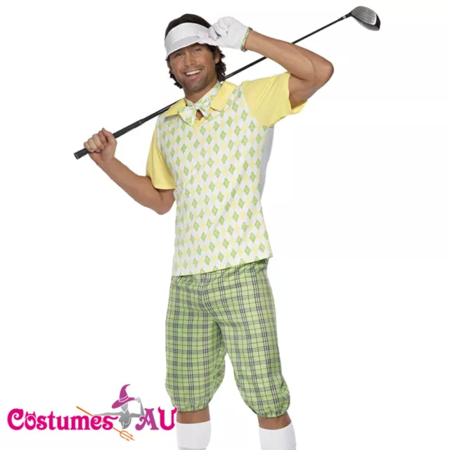 Mens Gone Golfing Costume Golfer Pub Golf Stag Do Party Bucks Hens Night Outfit