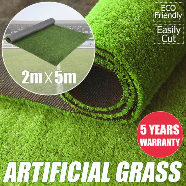 2x5M Synthetic Turf Artificial Grass Green Plastic Fake Plant Lawn Mat Flooring