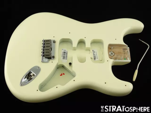 USA Fender Jeff Beck Strat BODY +HARDWARE Guitar Olympic White! $30 OFF