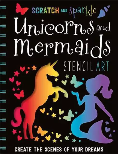 Scratch and Sparkle Mermaids / Unicorns Stencil Art by Make Believe Ideas, Ltd.