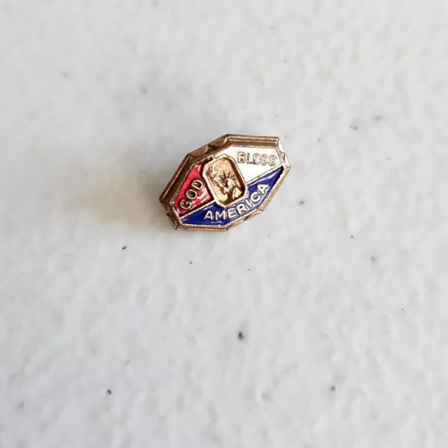 Vintage WWII God Bless America Mother's Sweetheart Lapel Hat Pin