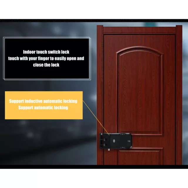 Smart Door Lock Wireless Keyless Invisible Electronic Lock Home Security Rem FBM