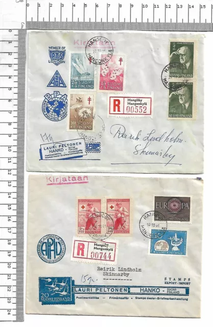 Registered Mail Suomi Finland croix rouge & tuberculosis covers lot mix ; 61214