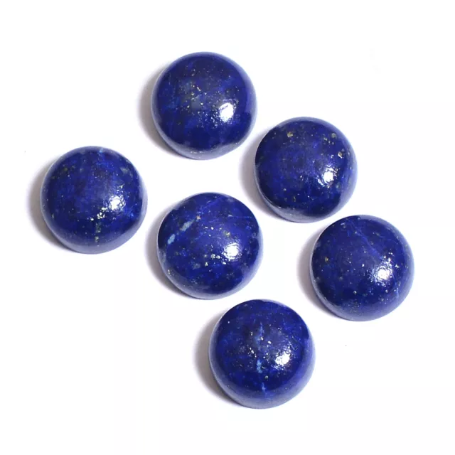 AAA+ Natural Lapis Lazuli 7mm Round Smooth Cabochon Semi Precious Gemstones Lot