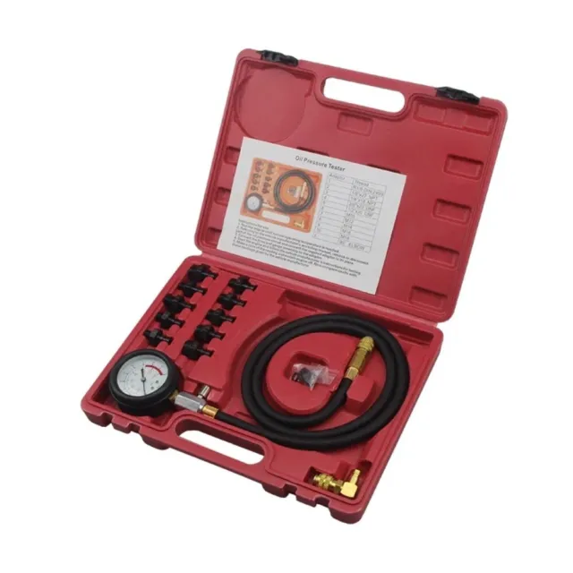 Engine Oil Pressure Test Kit Tester Car Garage Tool Low Oil Warning Devices