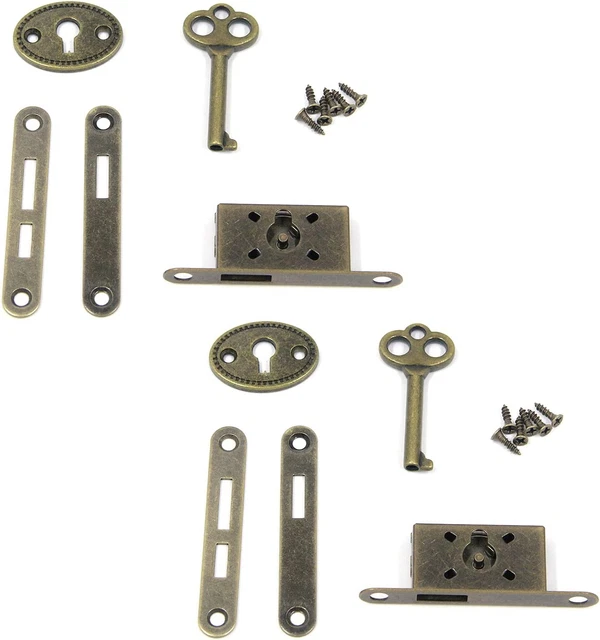 MY MIRONEY Cabinet Lock Antique Bronze Decorative Lock Spring Door Lock Furnitur