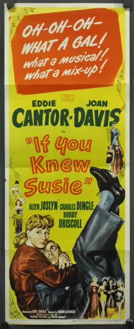 If You Knew Susie 1947 Original 14X36  Movie Poster Eddie Cantor Joan Davis