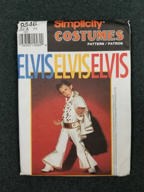 Simplicity Pattern #8646 ~ Elvis Jumpsuit Costume ~ Boy's 3-8 ~ FF/UC