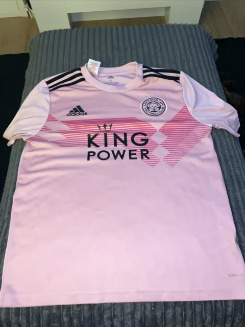 Leicester City 2019-20 Pink Third 3rd Football Shirt Jersey Top Size Youth L