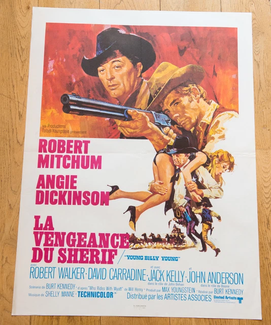 LA VENGEANCE DU SHERIF Affiche cinéma 60X80 ROBERT MITCHUM, WESTERN KENNEDY