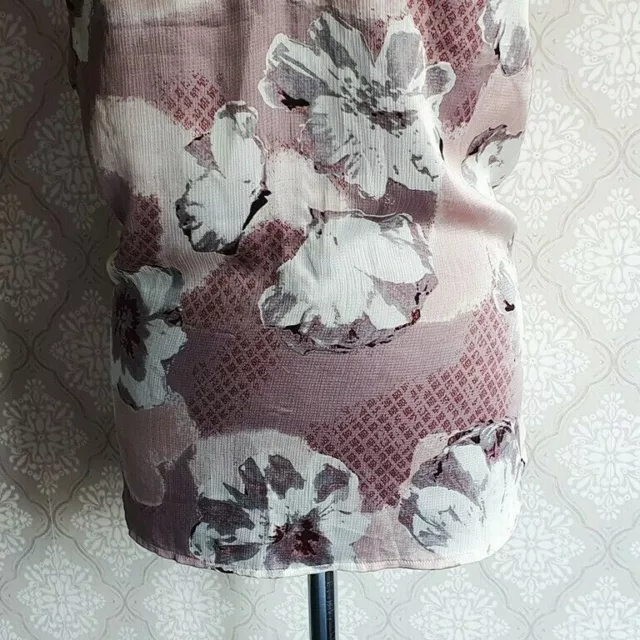Camicia da donna Charles Vögele  camicia da donna  44  rosa lilla rosa  motivo floreale 3