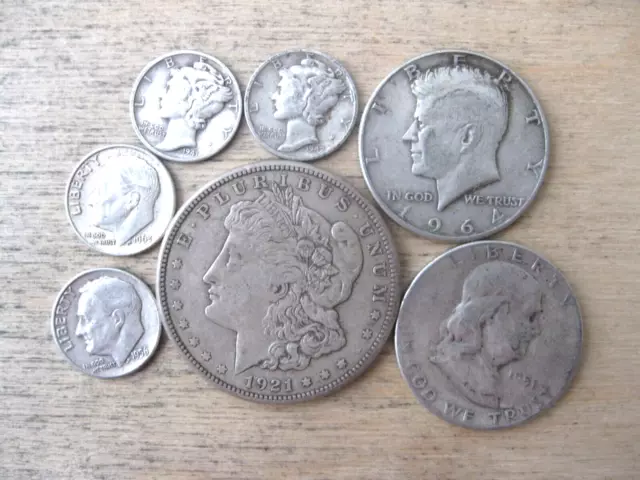 $2.40 Face Value US Coin Lot * 90% silver *