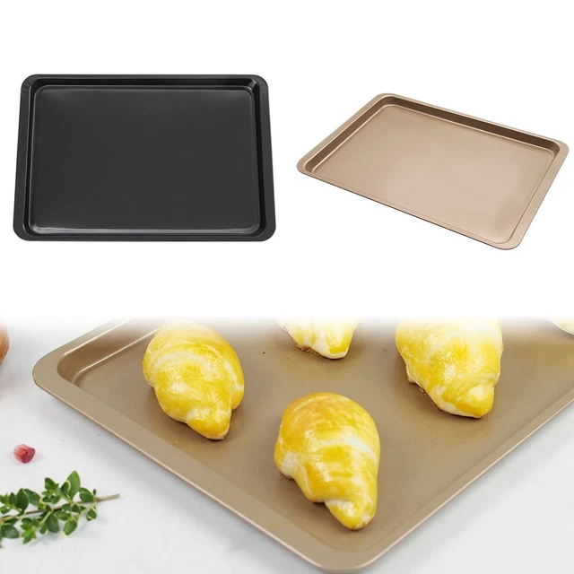​Bandeja de hornear de 14 pulgadas antiadherente bandeja de hornear carbono pastel galletas panadería nueva