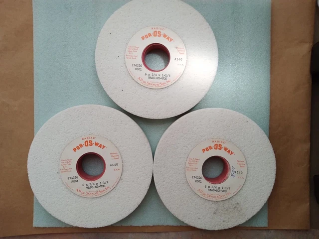 1 piece    Radiac Por-OS-Way    6 X 3/4 X 1-1/4   9A60-N2-VO6 Grinding Wheel