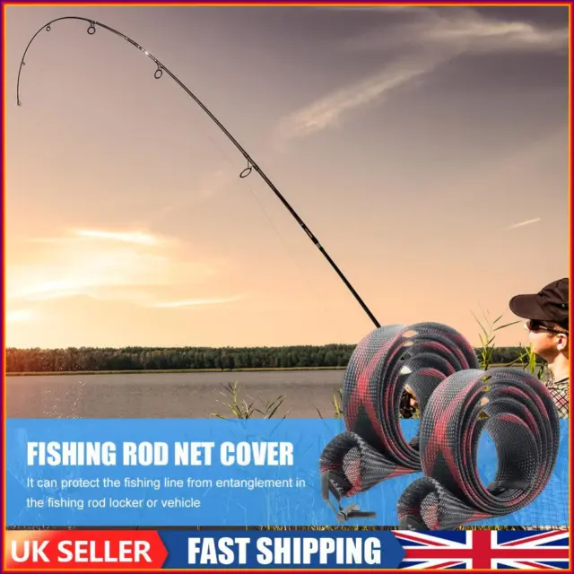 2PCS FISHING POLE Protective Socks 32mm Fishing Tools Accessories (Black  Green) £6.48 - PicClick UK