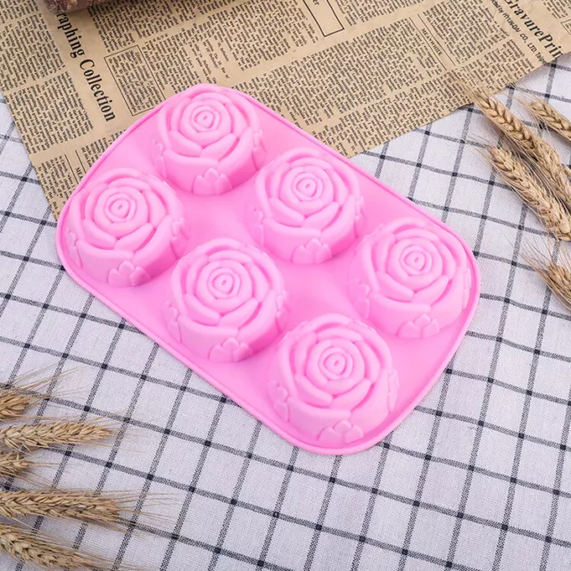 6-Cavity Rectangle Soap Mold Silicone Baking Mould Tray For Homemade Craft DIY 3