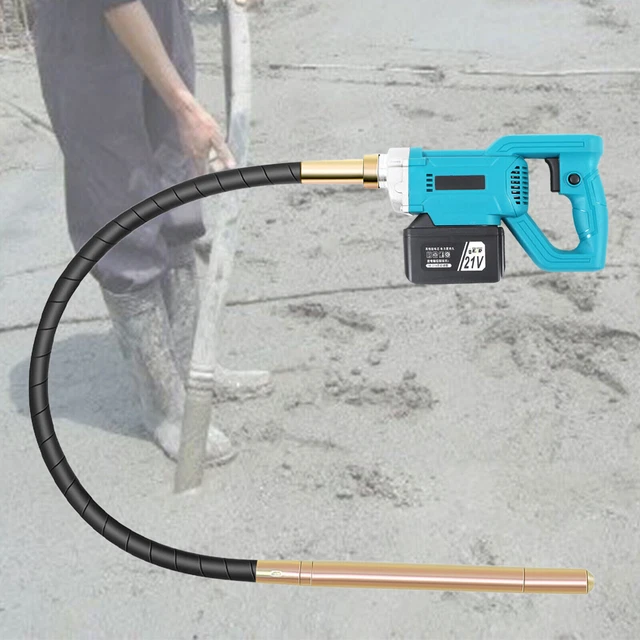ELECTRIC CONCRETE VIBRATOR Cordless Vibrating Rod With Two Batteries