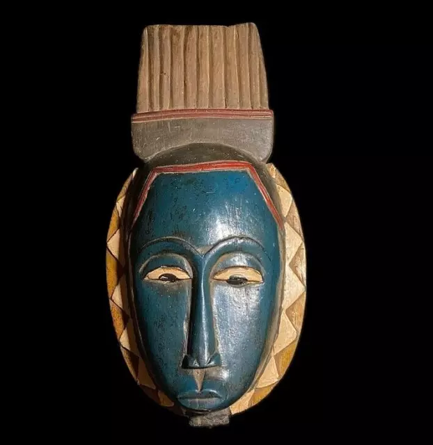 African Mask From The Guru Tribe Tribe Art Vintage Baule Mask Wall Tribal-8423
