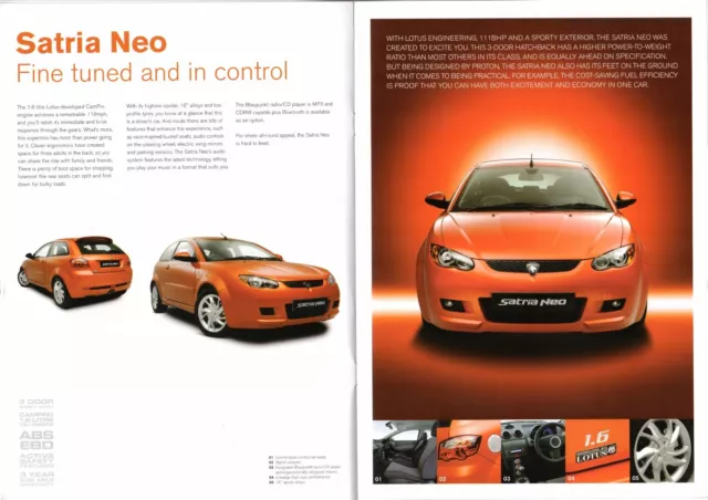 Proton Range 2008-13 UK Market Sales Brochure Savvy Satria Neo GEN-2 3