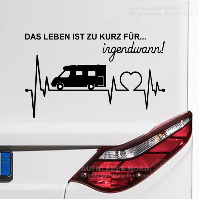 AUFKLEBER WOHNWAGEN WOHNMOBIL Caravan Camper Auto Woma Camper Spruch