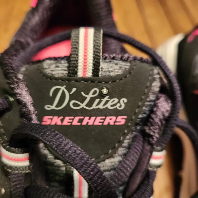 Sketchers D Lites Air Cooled Wide Fit Black Womans Sketchers Shoes Sneakers (9)