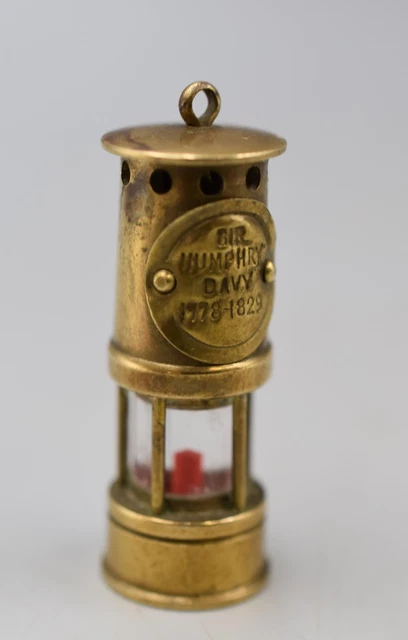Vintage Sir Humphry Davy (1778- 1829) Mini Miners Lamp