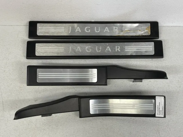 ⭐2009-2015 Jaguar Xf Front & Rear Door Sill Scuff Plate Panel Set Lot2354