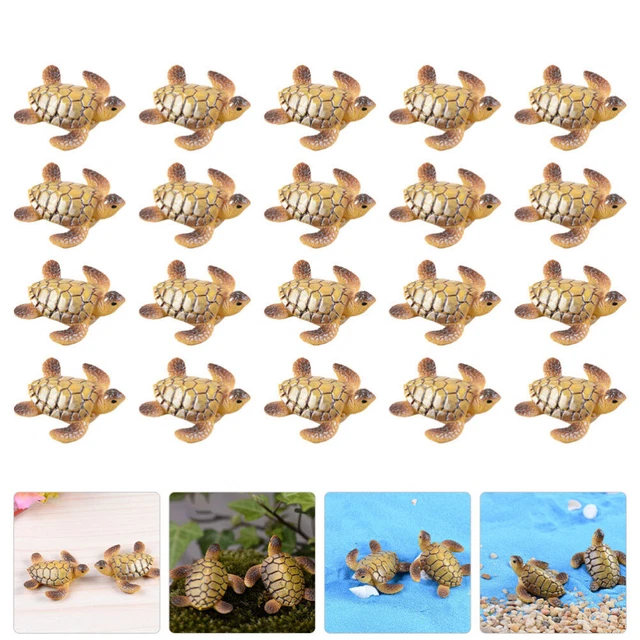 20Pcs Harz Miniatur Schildkröte Schildkröte Action Figur Meer Schildkröte Statue