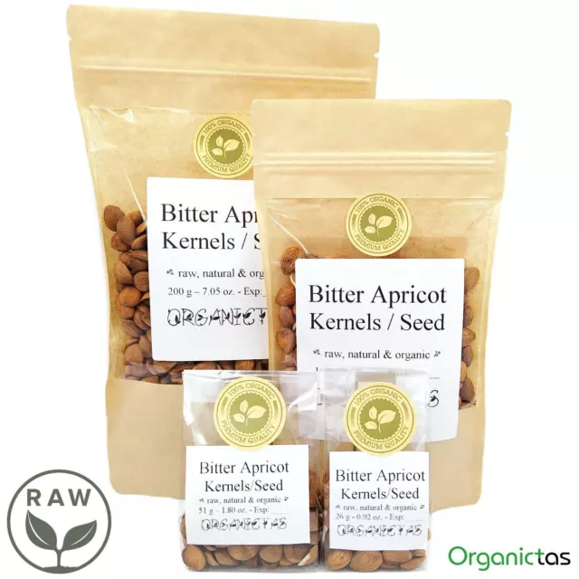 Organic Bitter Apricot Kernel Seeds Raw Naturally Dried Premium Top Quality