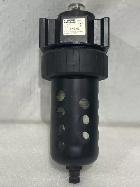 🔥Parker 12F42EC Pneumatic Filter 150PSI, used, qty avail, free ship🇺🇸