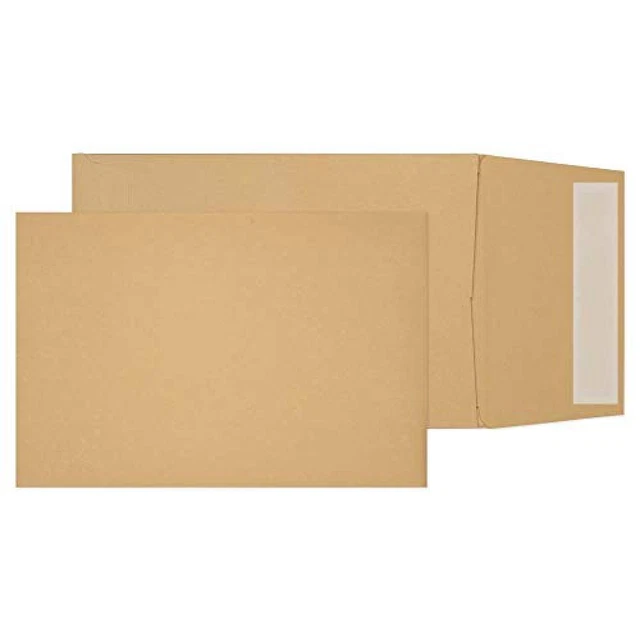 (TG. 254 x 178 x 25 mm) Blake Purely Packaging Gusset Pocket Peel and Seal Manil