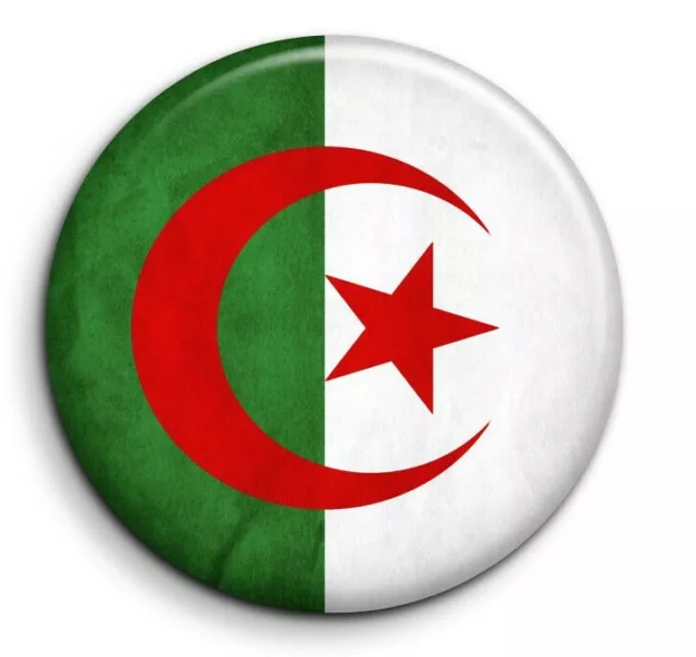 Culture Drapeau Algérie - Badge Epingle 38mm Button Pin