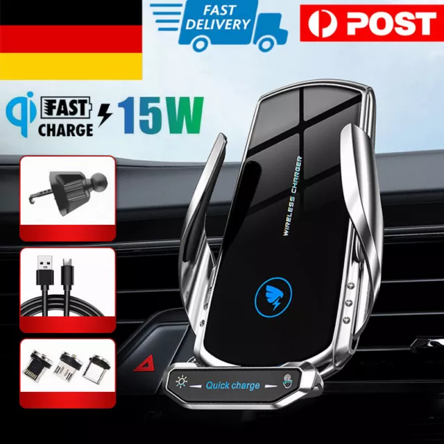 Qi Wireless Charger Auto Handyhalterung Induktions mit ladefunktion Clamping KFZ