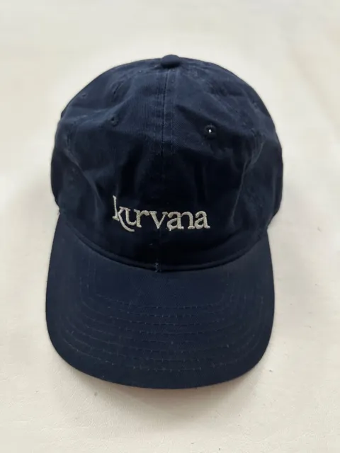 New Kurvana Embroidered Graphic Blue Adjustable Baseball Hat One Size