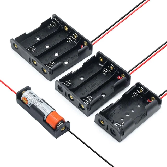 Cajas de almacenamiento de batería Baterías Contenedor Soporte de batería Caja de baterías