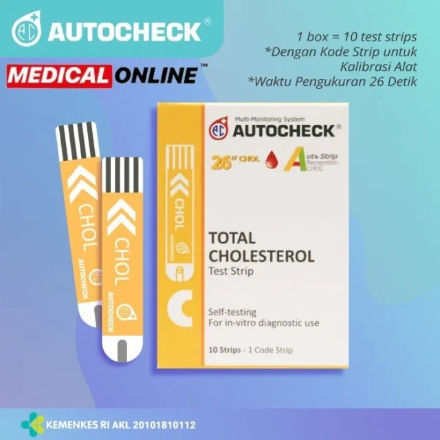1 caja (10 tiras) tira reactiva de colesterol en sangre comprobación automática - CADUCIDAD 04/2024