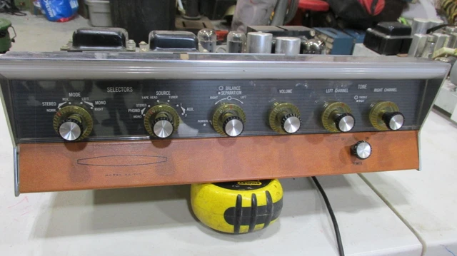 Préampli Stéréo à Lampes Heathkit Vintage, Modèle AA-20, Fabriqué Aux USA