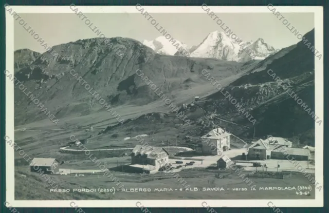 Trento Canazei Passo Pordoi Alberghi Maria e Savoia Foto cartolina ZC4239