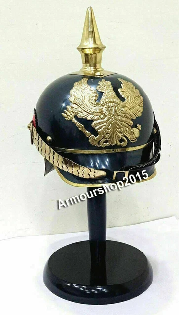 Laiton échelle allemand cuir menton pickelhaube prussien