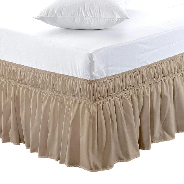 Microfibra Tessuto Singolo Misura Avvolgente Gonna Per Il Letto 183cm x