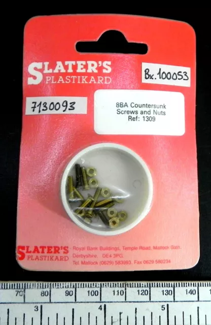 Vis laiton - tête fraisée 8BA - paquet de 10 - 3/8" Slater's ref: 1309
