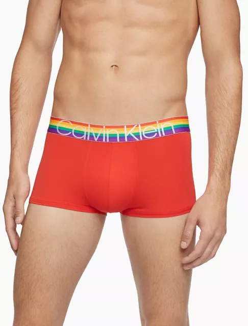 Calvin Klein Pride Micro Low Rise Trunk - Large (36-38) - Red