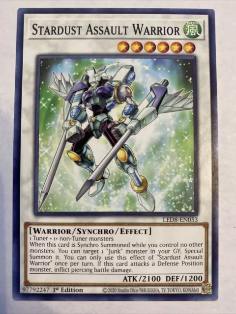 Stardust Assault Warrior | Yugioh! Synchro Storm LED8-EN053 Common NM/M