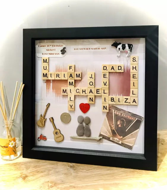 Extra Large Customised Scrabble Family Frame, Handmade Scrabble Frame, Family, 2